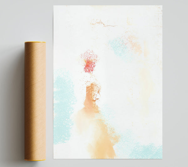 Peach And Aqua Dreams Poster
