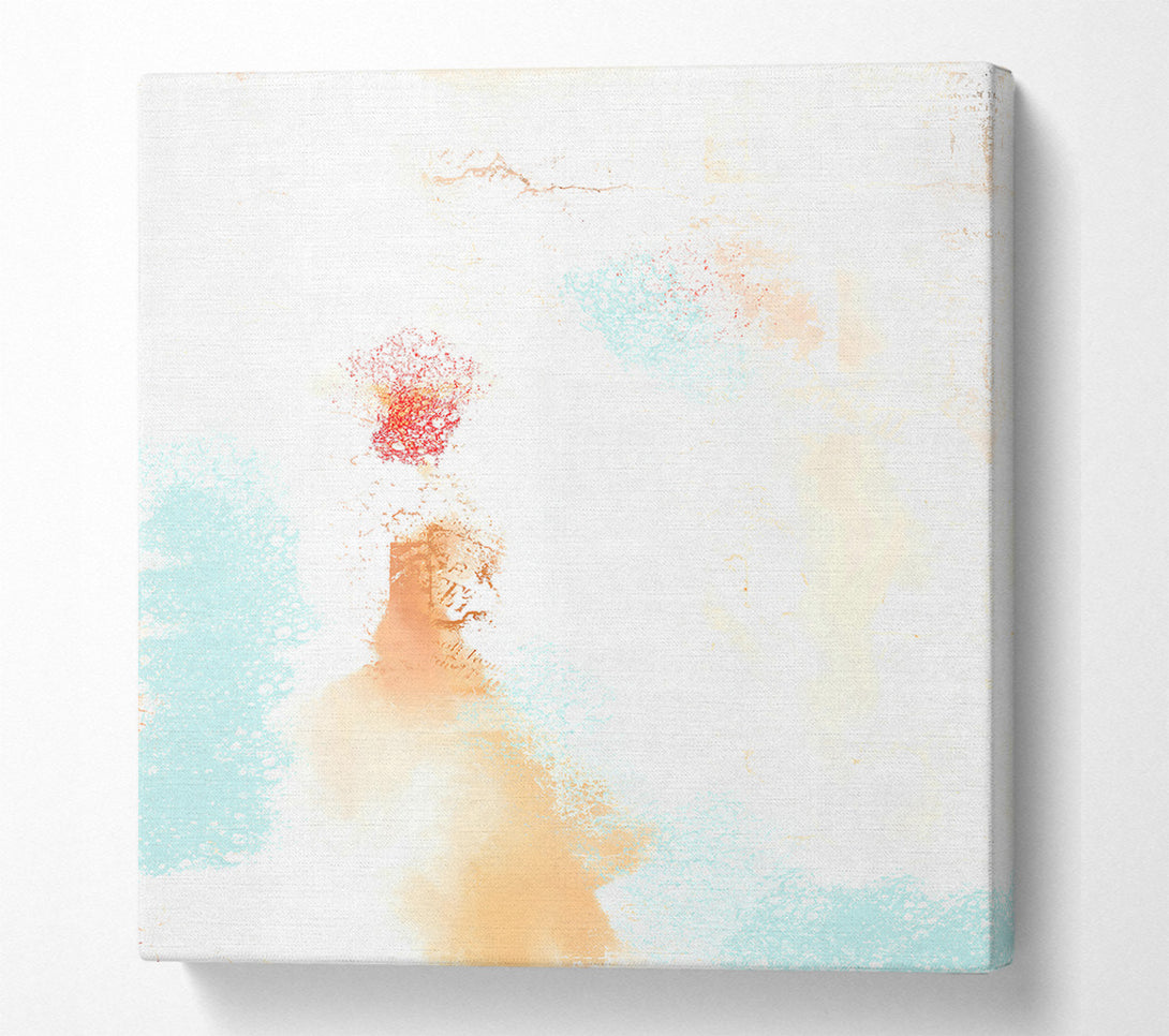  A Canvas Print of Peach And Aqua Dreams Canvas Print