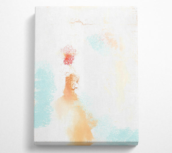  A Canvas Print of Peach And Aqua Dreams Canvas Print