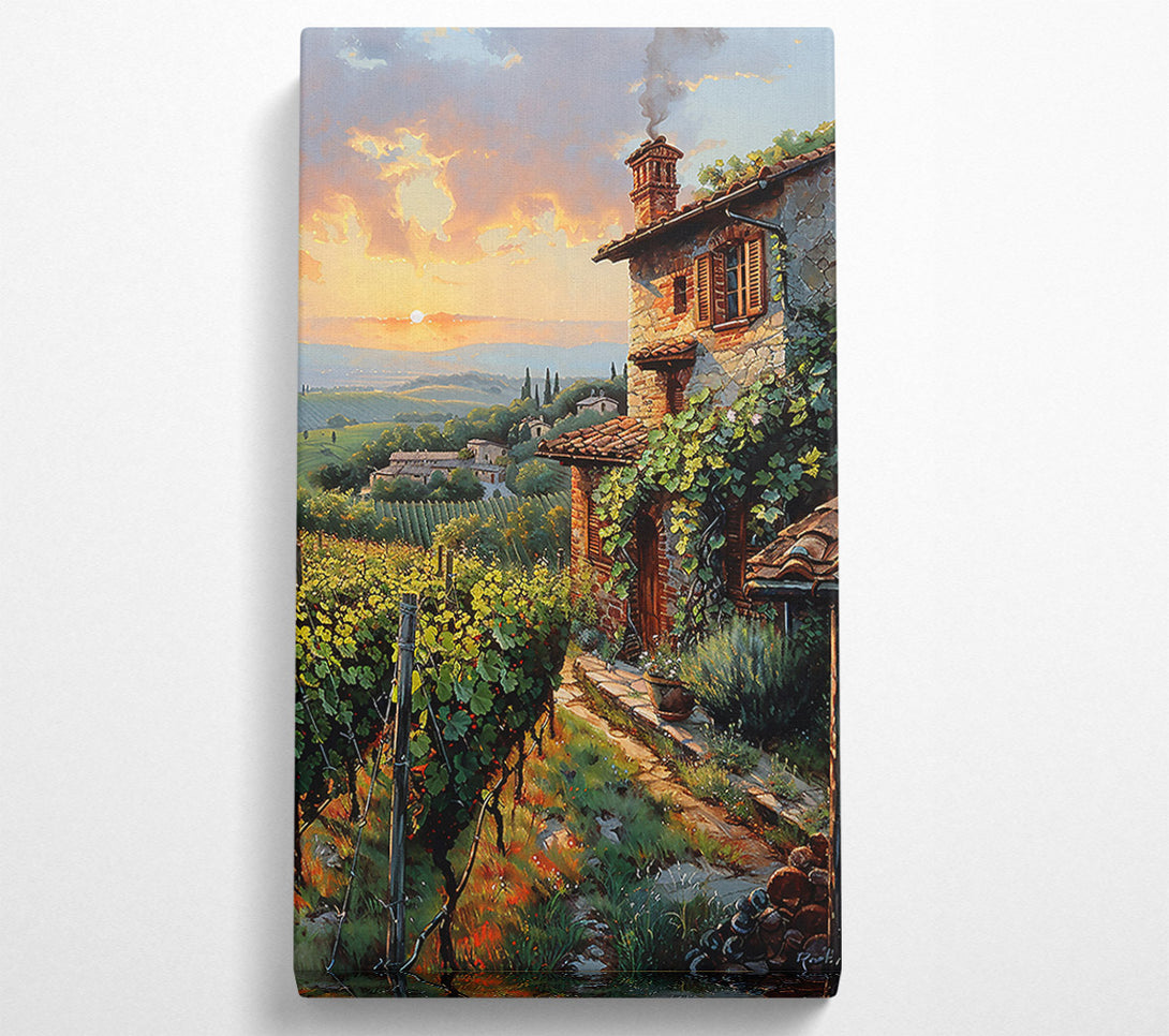  A Canvas Print of Golden Tuscan Sunset Canvas Art