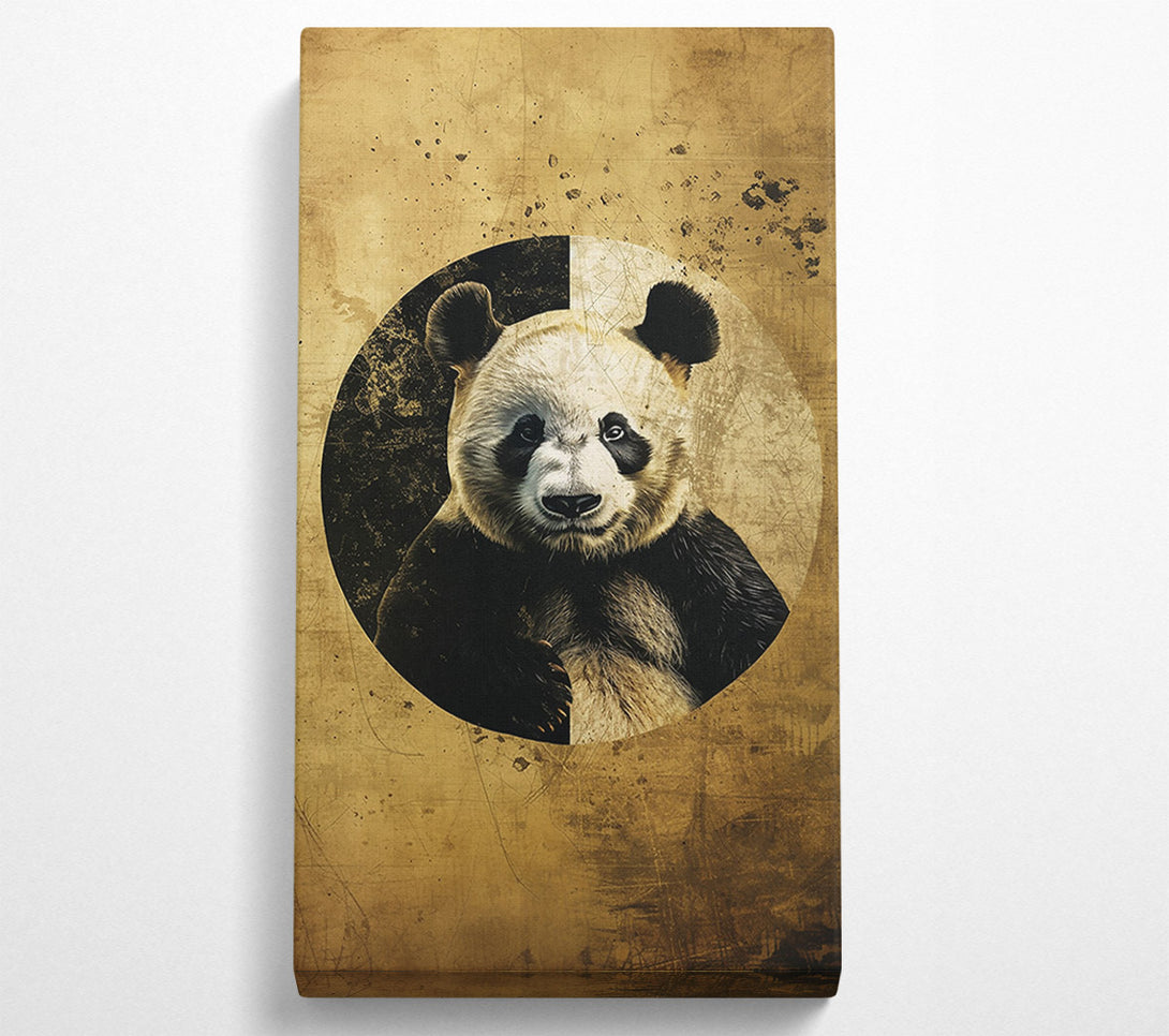  A Canvas Print of Golden Panda Portrait Canvas Print