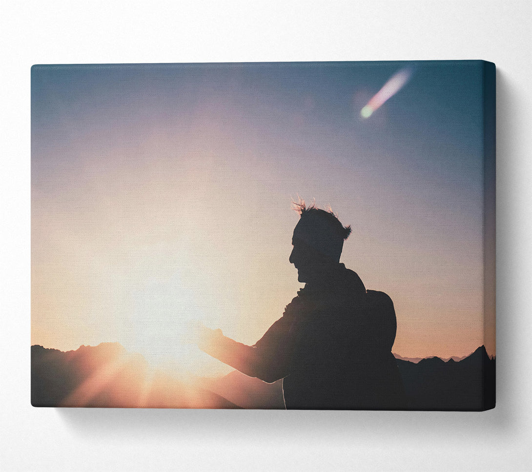  A Canvas Print of Golden Hour Silhouette Canvas Wall Art