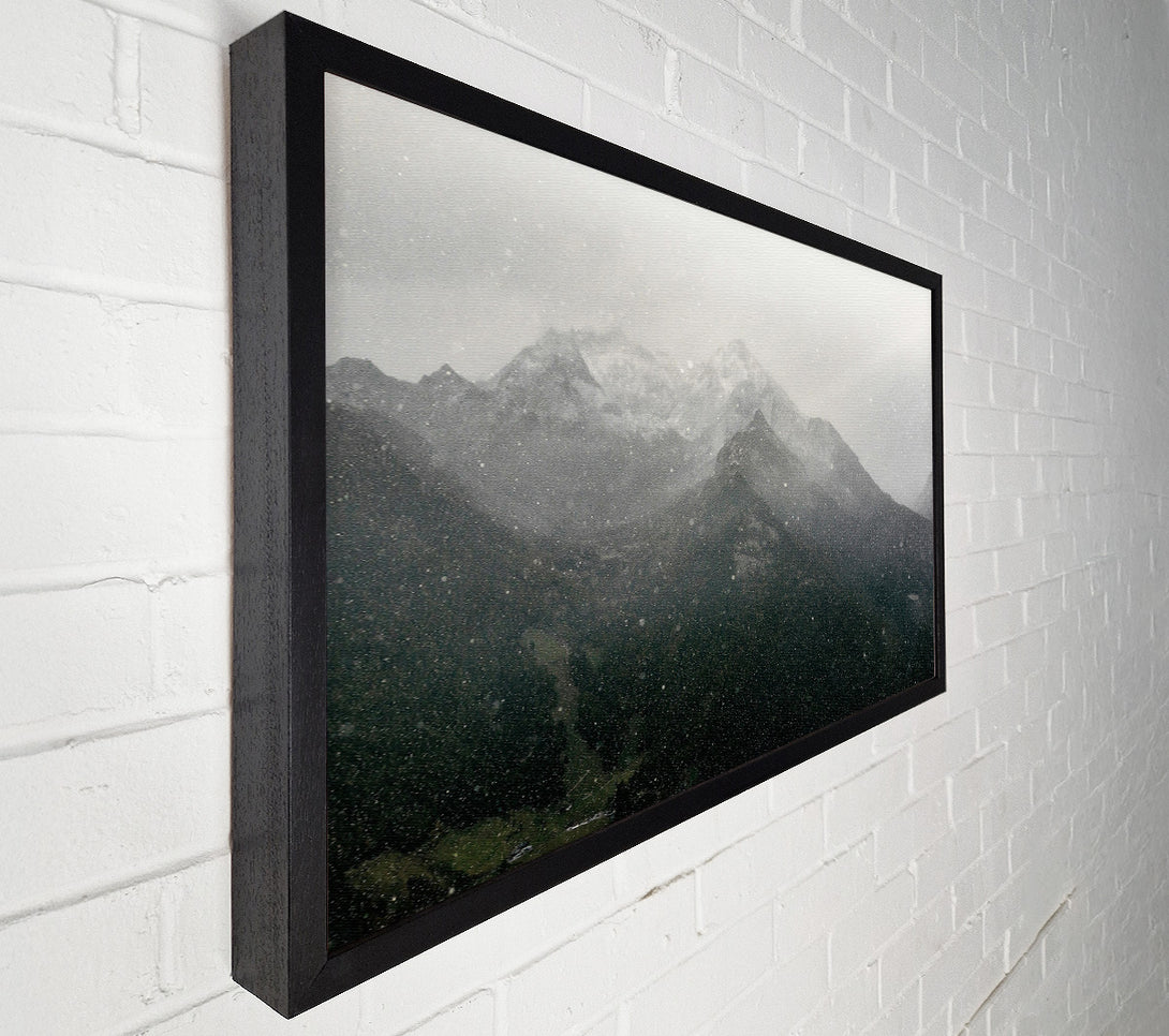  A Canvas Print of Grey Peaks In Snow Canvas Print