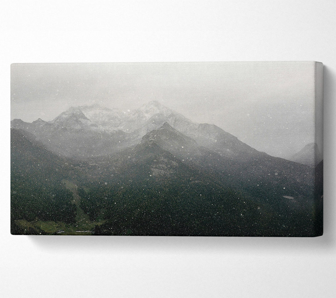  A Canvas Print of Grey Peaks In Snow Canvas Print