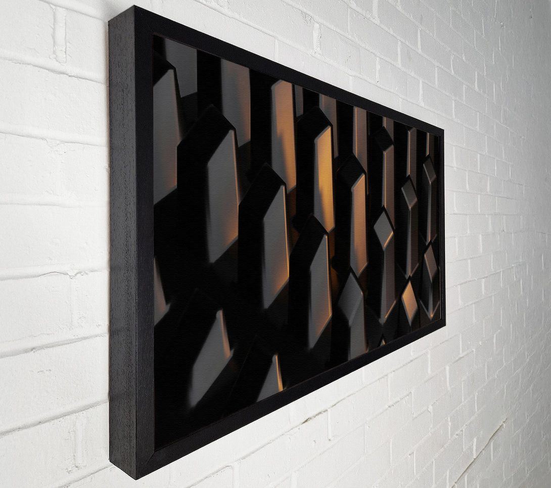  A Canvas Print of Bronze Geometric Forms Canvas Art