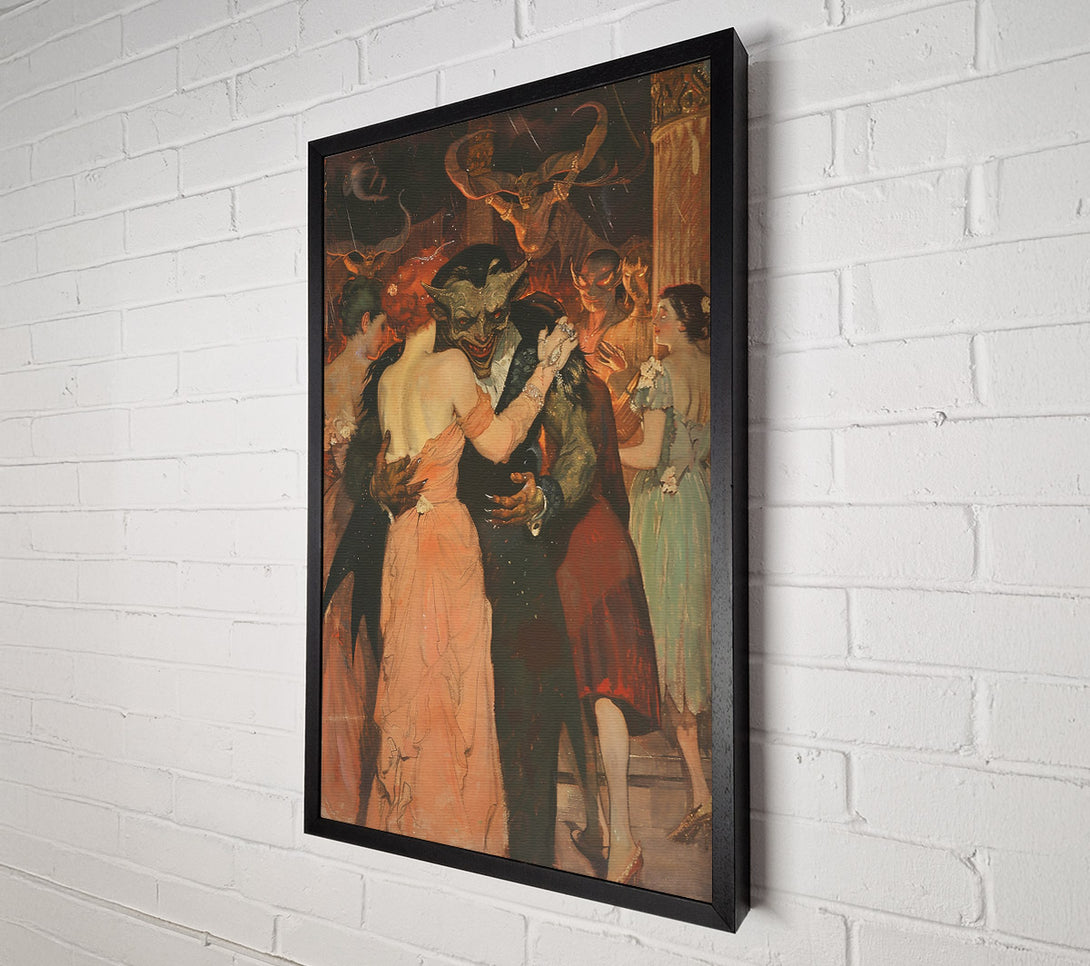  A Canvas Print of Crimson Masquerade Dance Canvas Wall Art