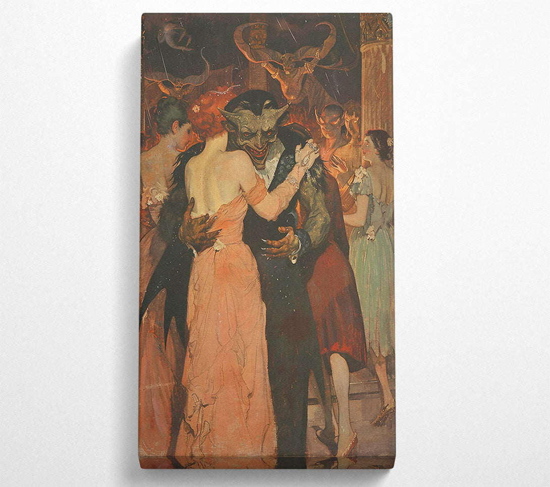  A Canvas Print of Crimson Masquerade Dance Canvas Wall Art