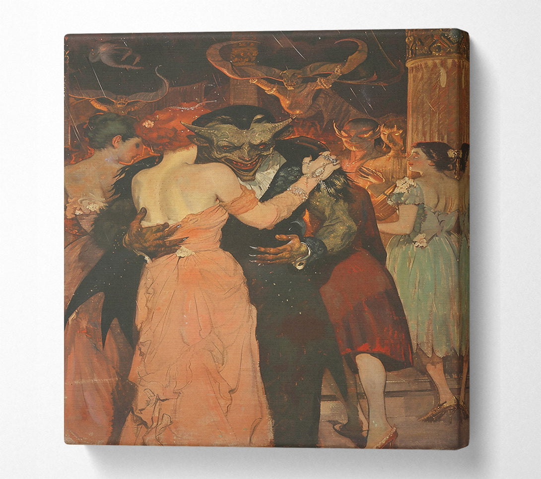  A Canvas Print of Crimson Masquerade Dance Canvas Wall Art