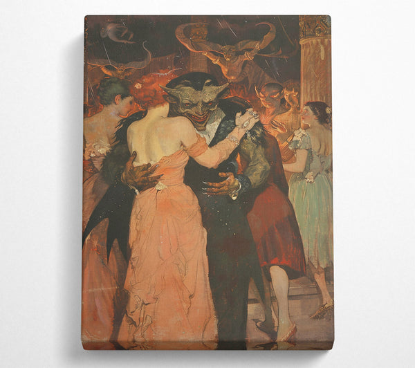 A Canvas Print of Crimson Masquerade Dance Canvas Wall Art