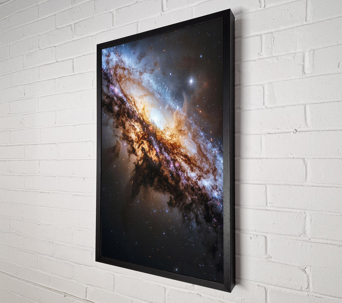  A Canvas Print of Golden Nebula Swirl Canvas Wall Art