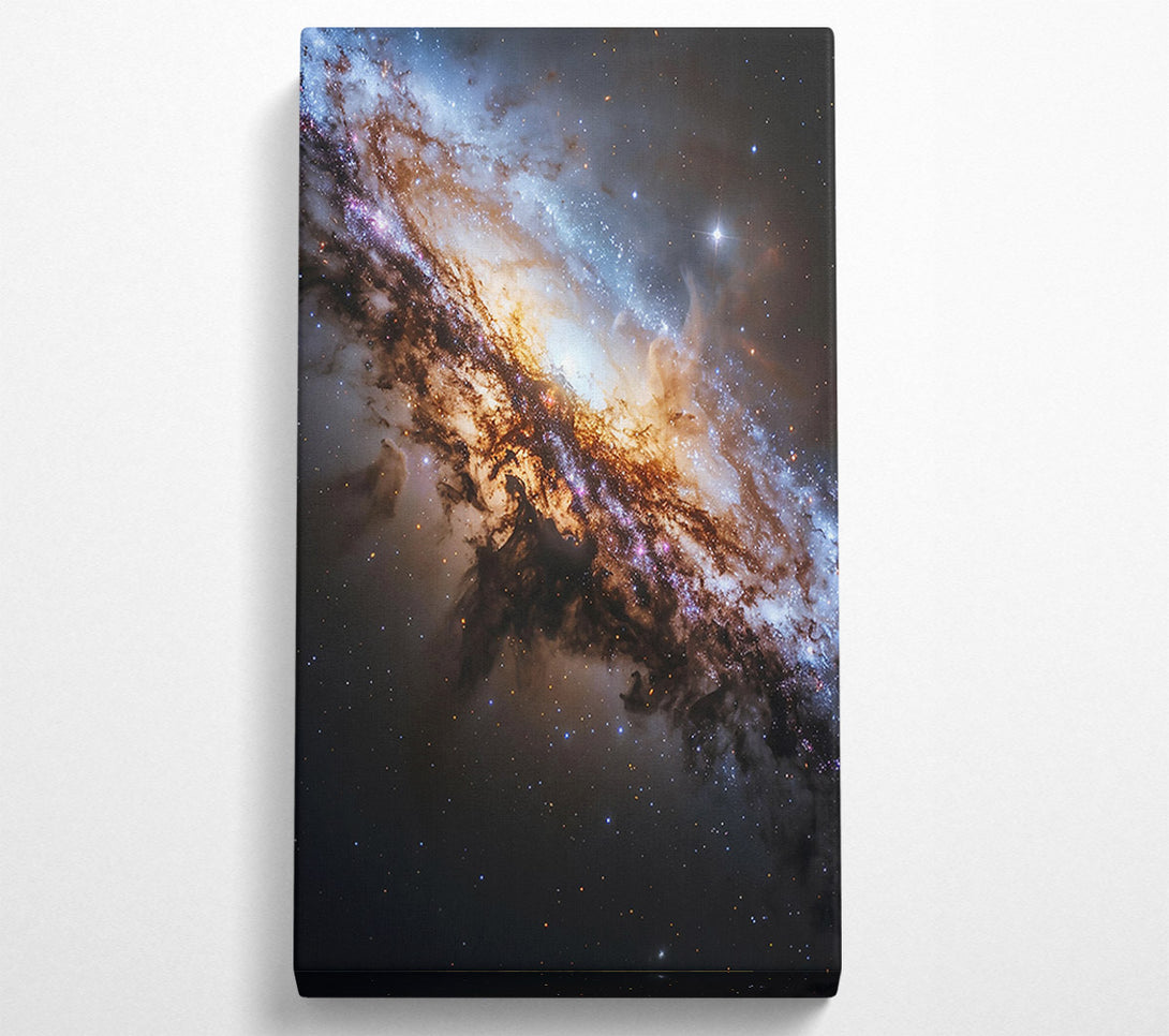  A Canvas Print of Golden Nebula Swirl Canvas Wall Art