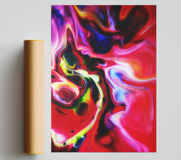 Crimson Flowing Canvas Giclee Print