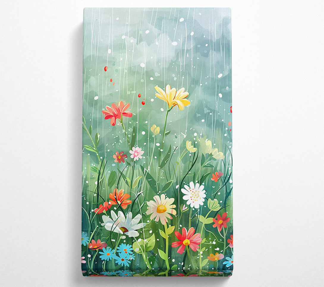  A Canvas Print of Green Spring Rain Canvas Art