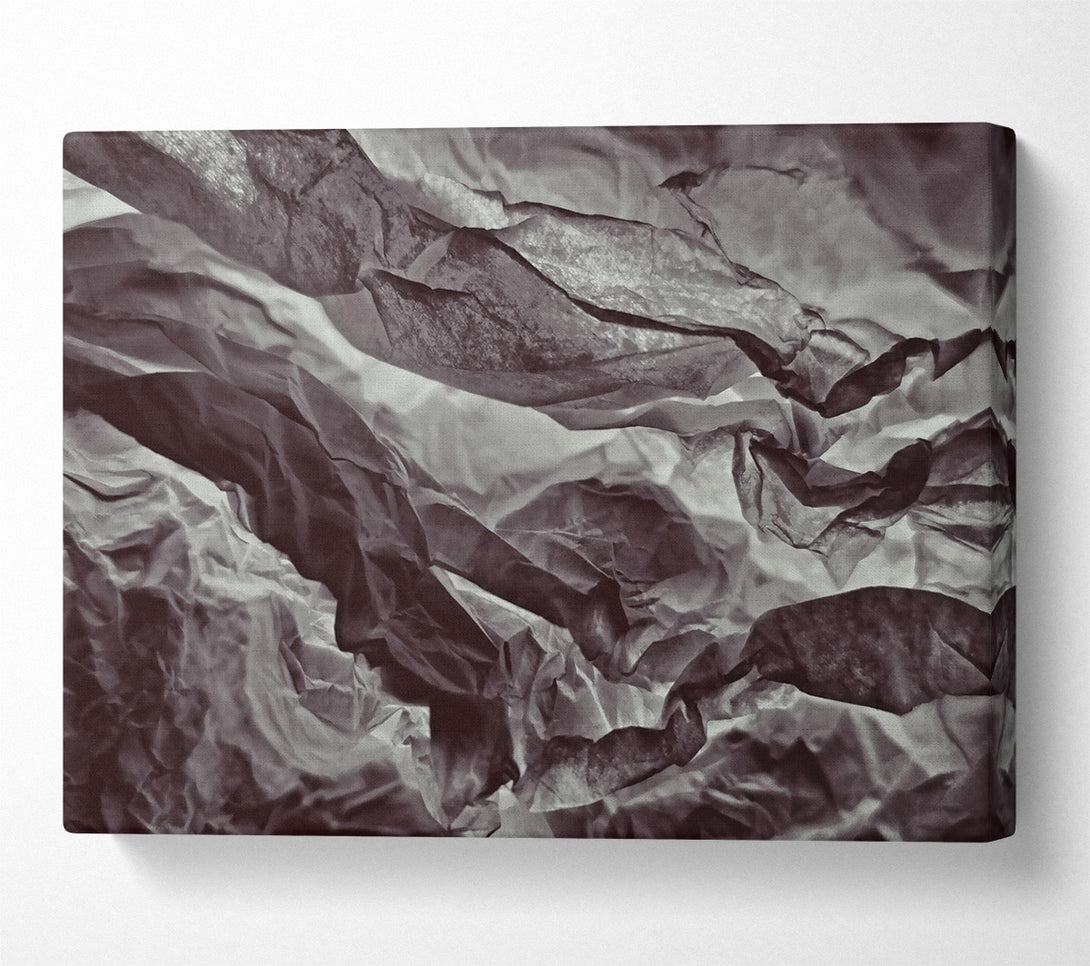  A Canvas Print of Ebony Crumpled Canvas Canvas Wall Art