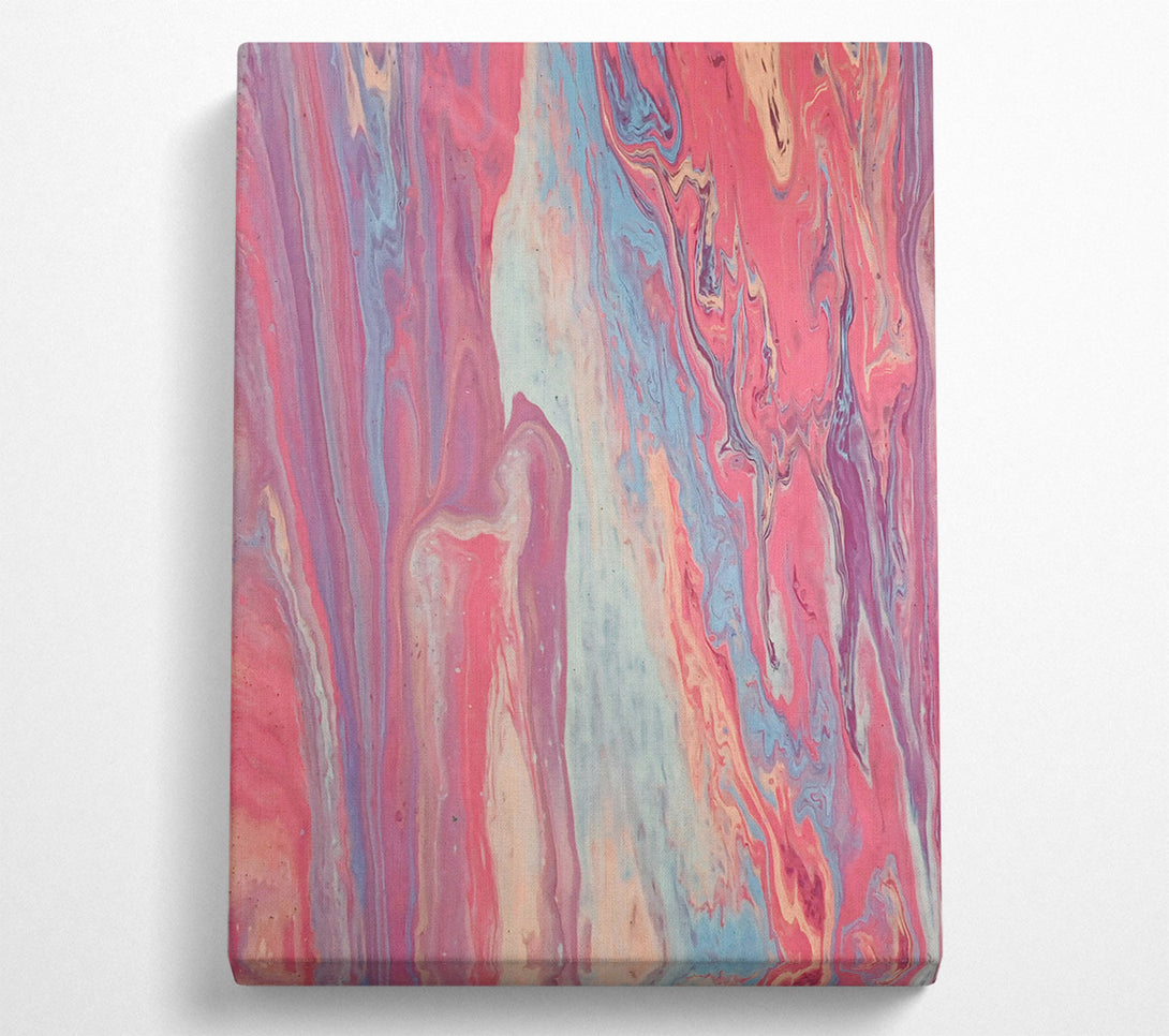  A Canvas Print of Pink & Blue Swirls Canvas Print