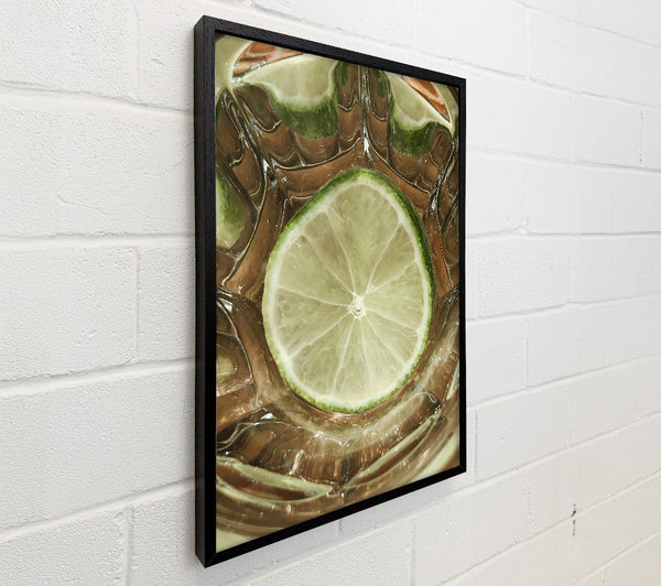 Green Lime Slice Glass