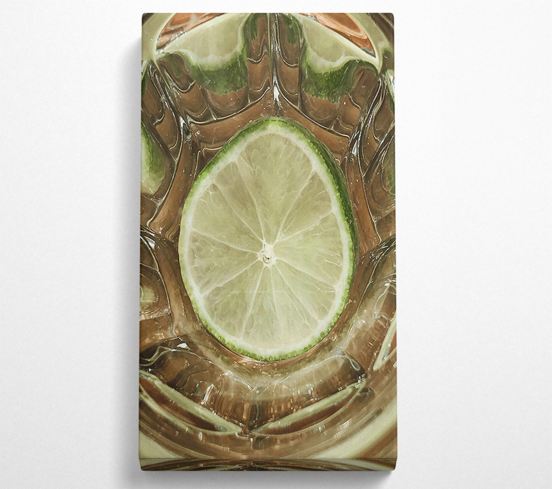  A Canvas Print of Green Lime Slice Glass Canvas Print