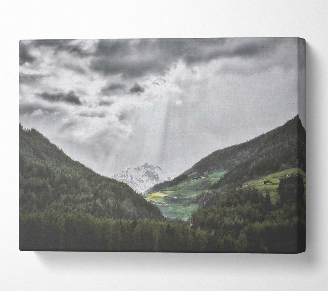  A Canvas Print of Grey Mountain Valley Canvas Print