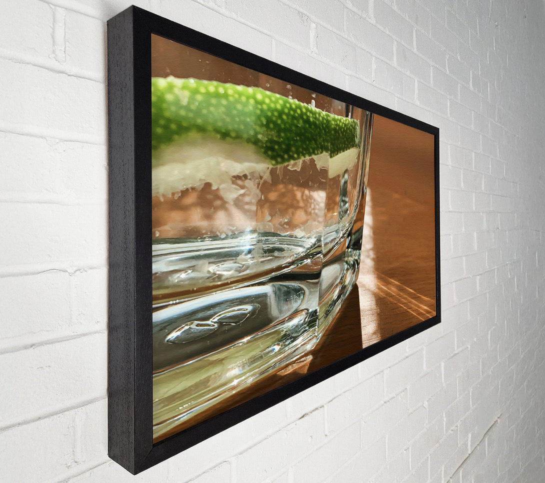  A Canvas Print of Green Light In Glass Canvas Print