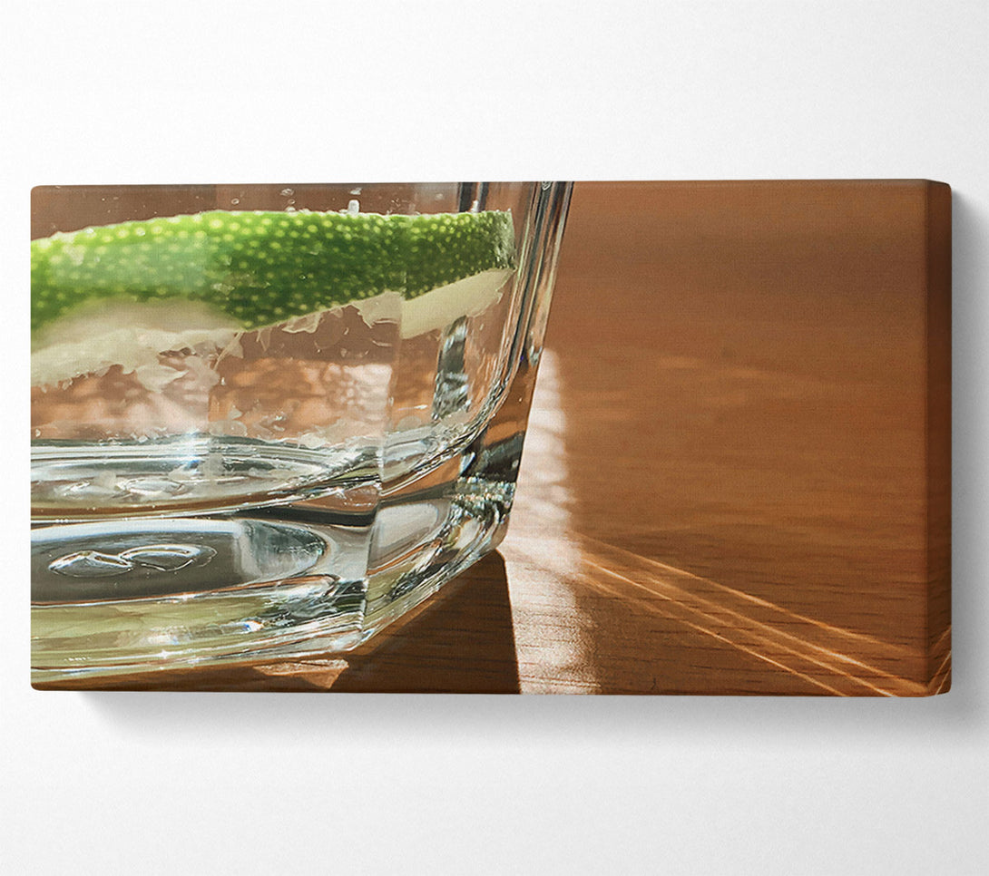  A Canvas Print of Green Light In Glass Canvas Print