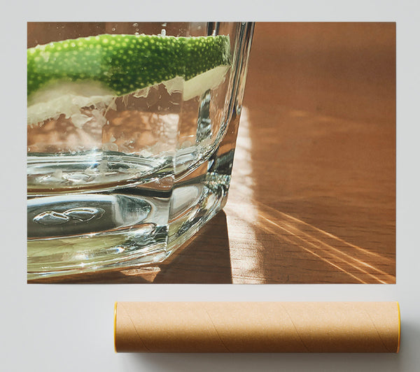 Green Light In Glass Print
