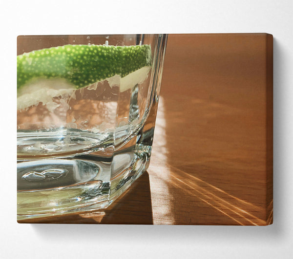  A Canvas Print of Green Light In Glass Canvas Print