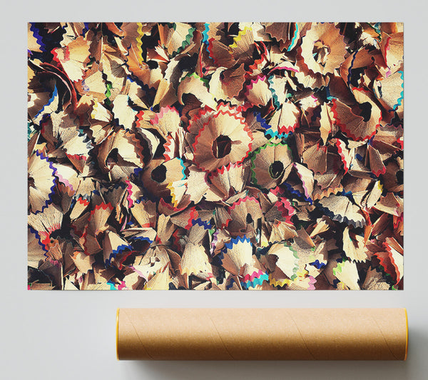 Rainbow Pencil Shavings Poster