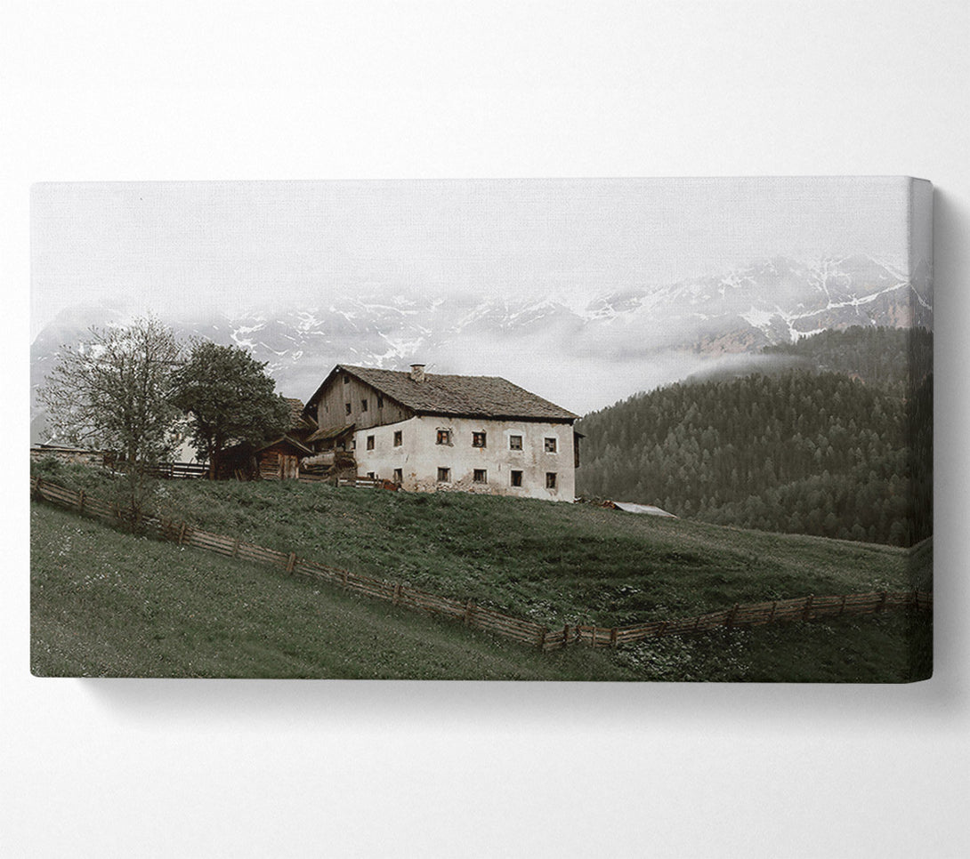  A Canvas Print of Green Mountain Farmhouse Canvas Art