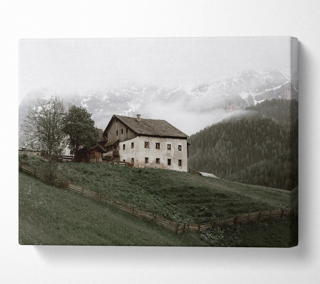  A Canvas Print of Green Mountain Farmhouse Canvas Art