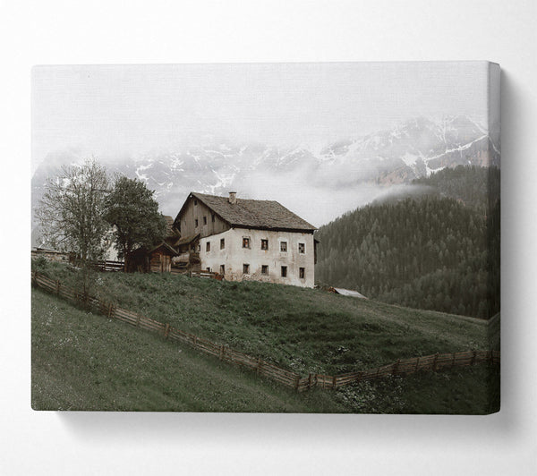  A Canvas Print of Green Mountain Farmhouse Canvas Art