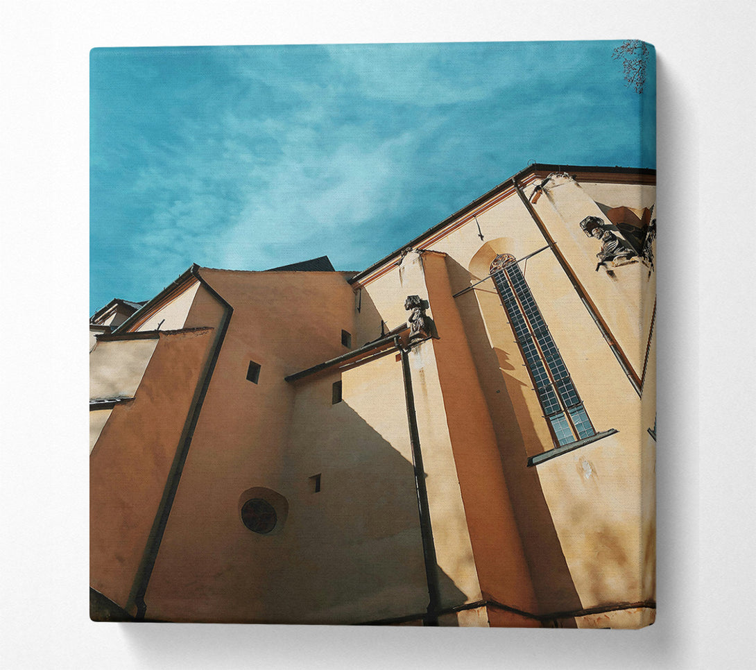  A Canvas Print of Golden Wall Shadows Canvas Print