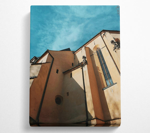  A Canvas Print of Golden Wall Shadows Canvas Print