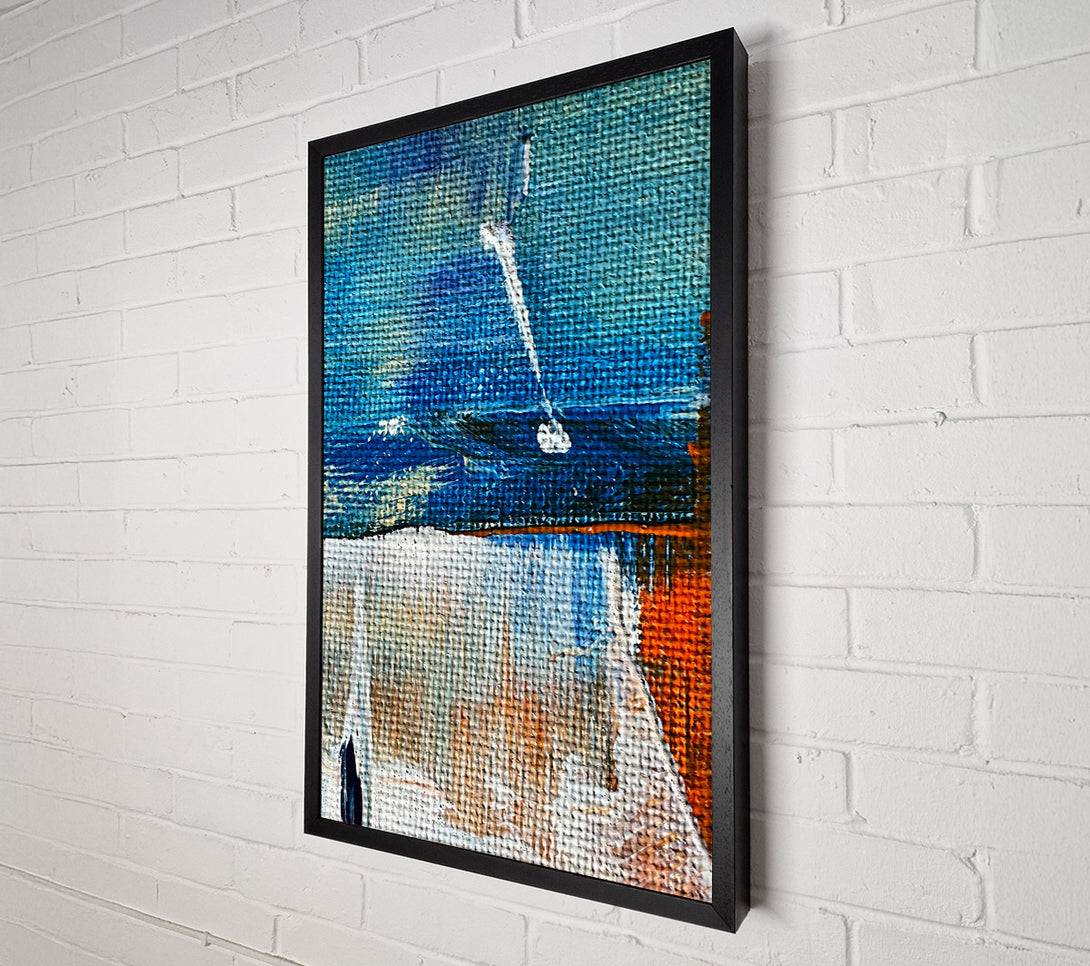  A Canvas Print of Azure Abstract Canvas Canvas Art