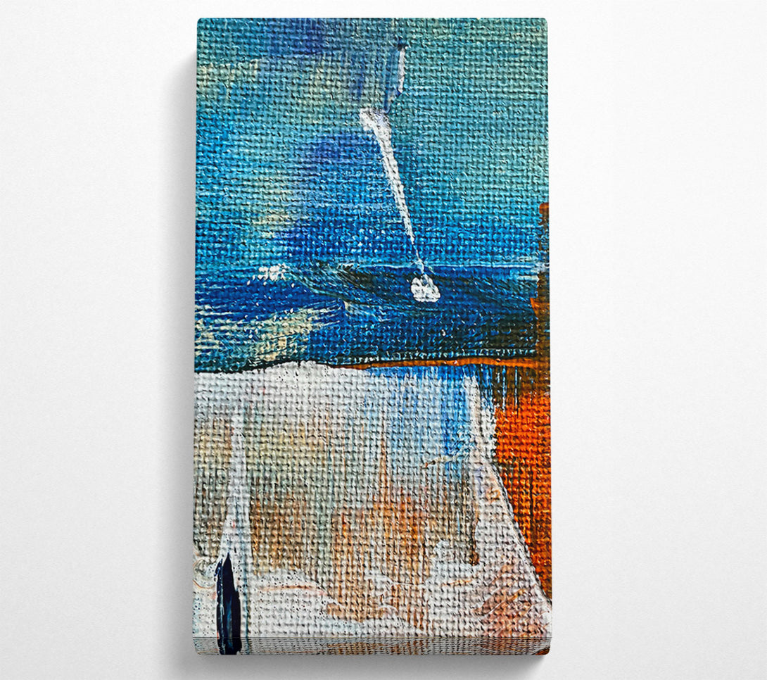  A Canvas Print of Azure Abstract Canvas Canvas Art