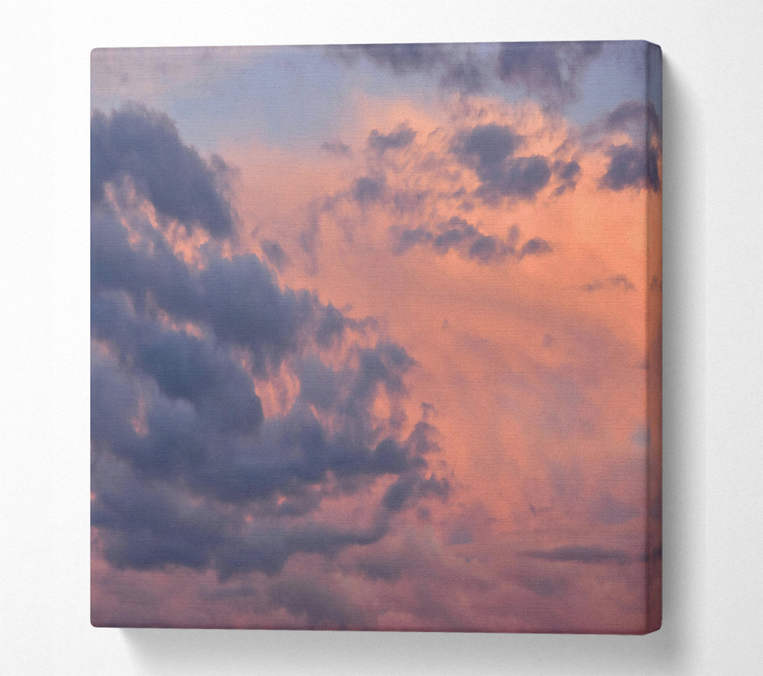  A Canvas Print of Pink Sunset Cloudscape Canvas Wall Art