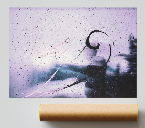 Lavender Spattering Sky Print