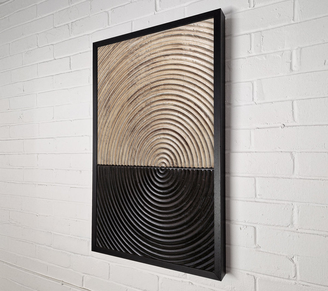  A Canvas Print of Black And Gold Circles Canvas Wall Art