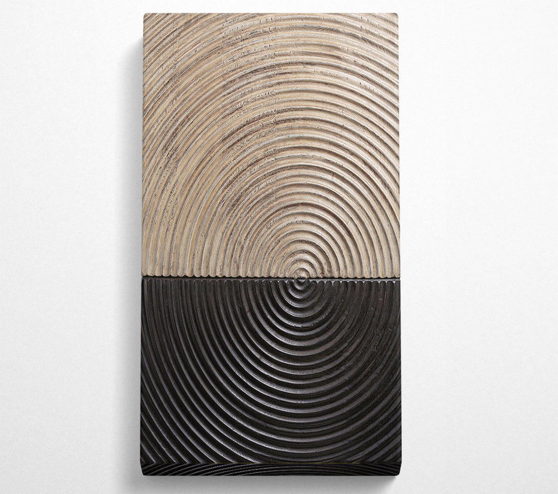  A Canvas Print of Black And Gold Circles Canvas Wall Art