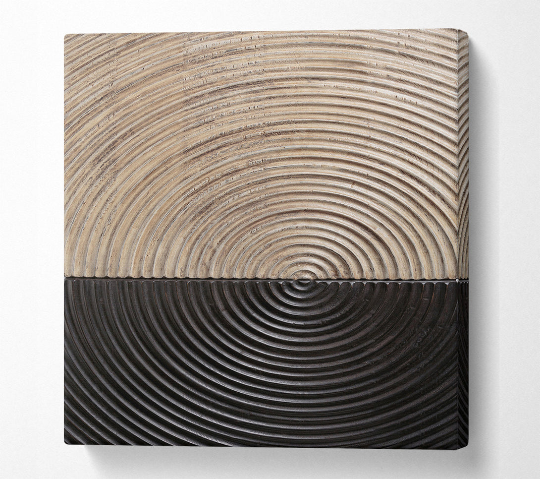  A Canvas Print of Black And Gold Circles Canvas Wall Art