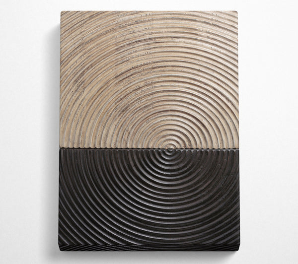  A Canvas Print of Black And Gold Circles Canvas Wall Art