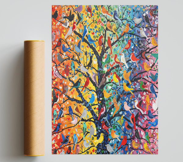 Golden Bird Sanctuary Poster