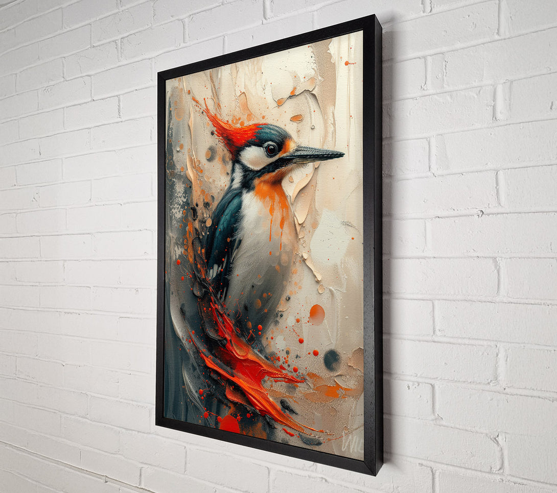  A Canvas Print of Crimson Woodpecker Dream Canvas Print