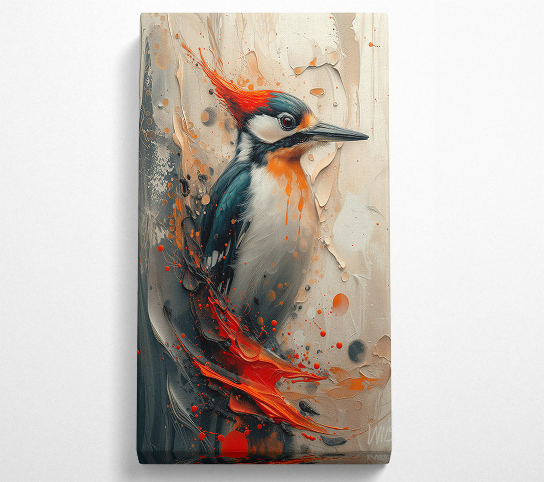  A Canvas Print of Crimson Woodpecker Dream Canvas Print
