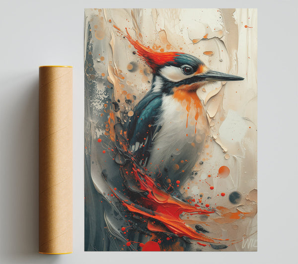 Crimson Woodpecker Dream Print