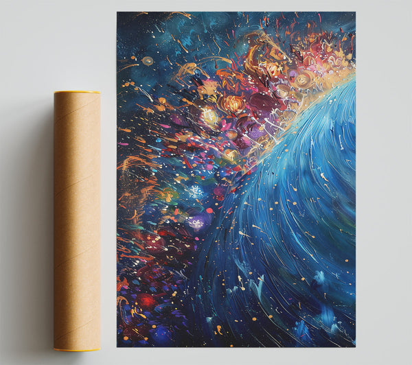 Azure Burst Of Color Poster