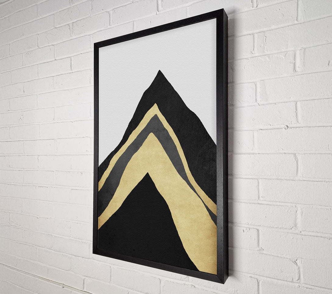 A Canvas Print of Black And Gold Triangles Canvas Print