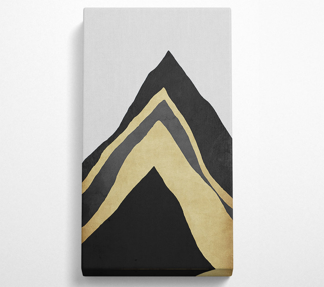  A Canvas Print of Black And Gold Triangles Canvas Print