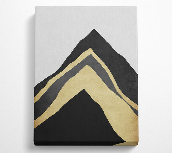  A Canvas Print of Black And Gold Triangles Canvas Print