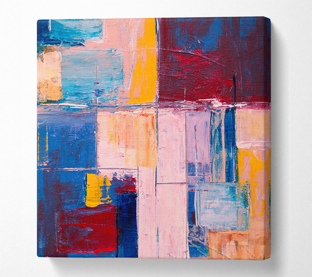 A Canvas Print of Pink Abstract Expressionism Canvas Art