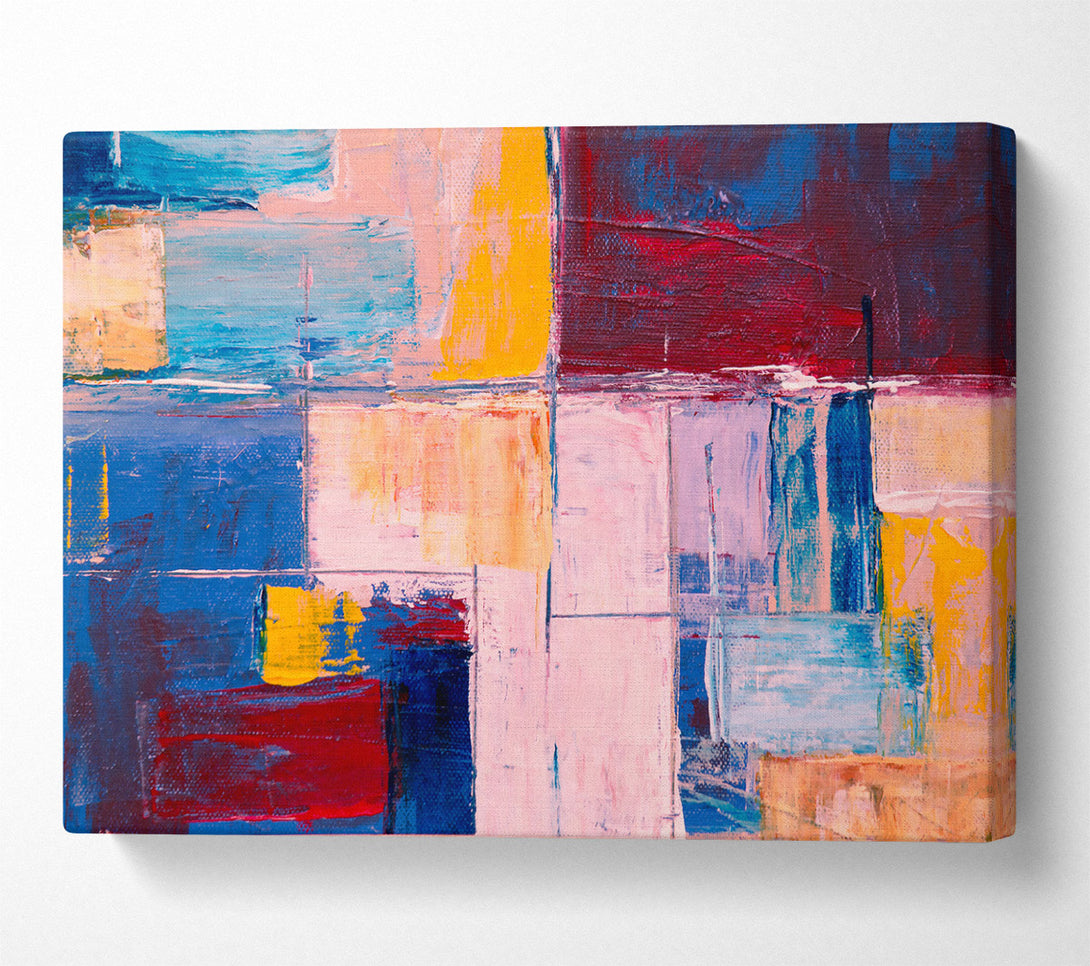  A Canvas Print of Pink Abstract Expressionism Canvas Art